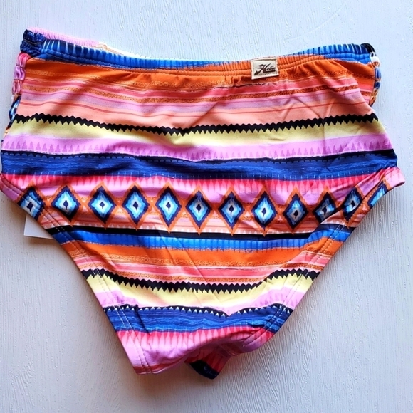 Hobie Girls Colorful Aztec Bandeau Bikini 7 NWT - Picture 7 of 8